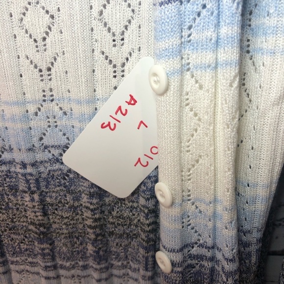 Striped Long Cardigan size Large - Picture 5 of 9